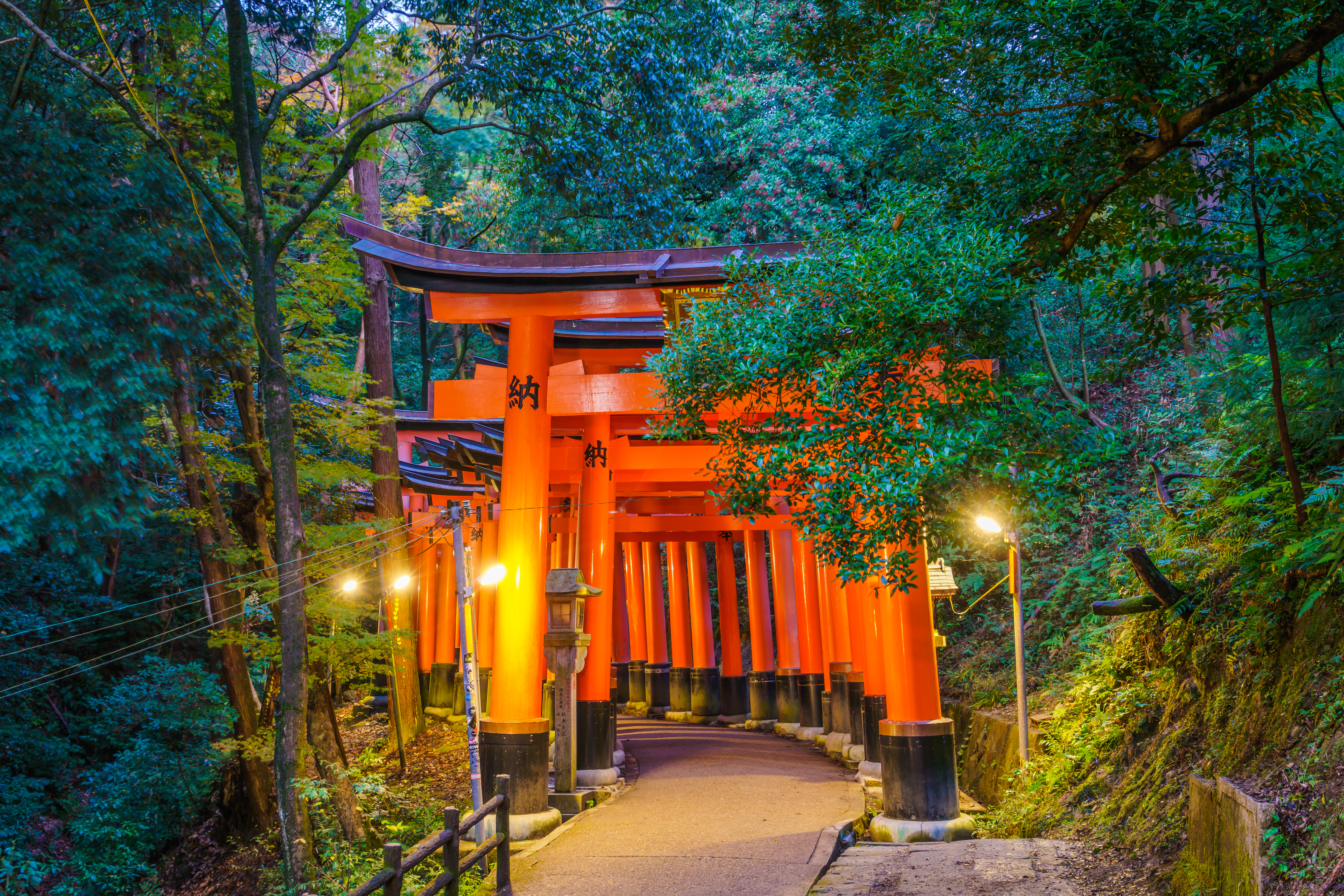 Kyoto temple with autumn colors